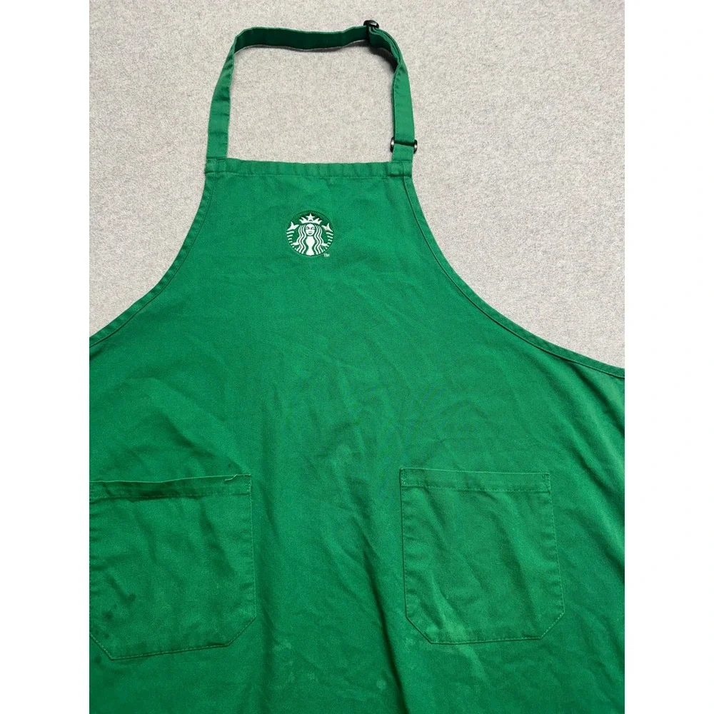 Starbucks Green Barista Apron Coffee Shop Uniform Adjustable 2 Pocket Siren Logo